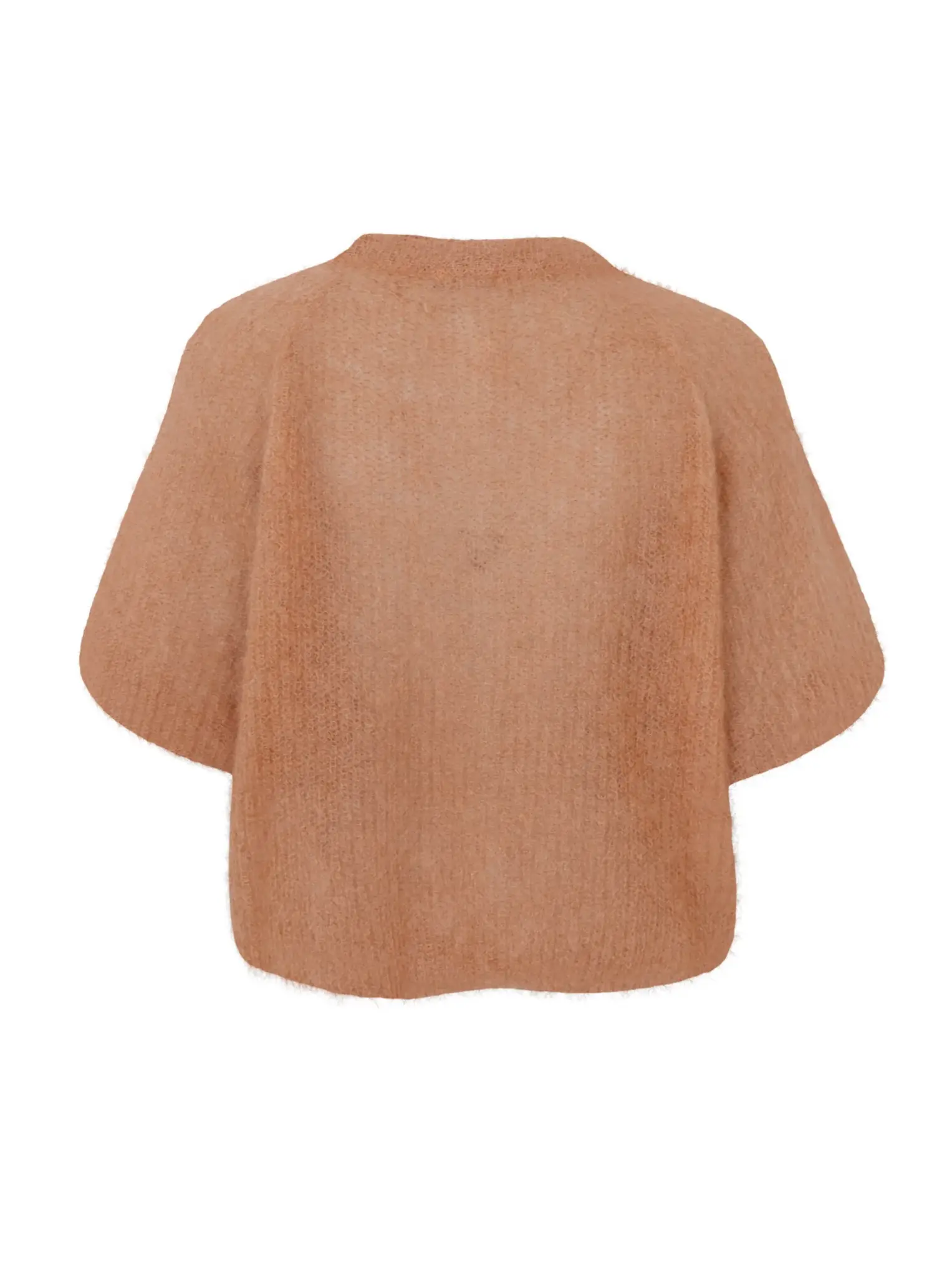 BCBJOERK Camel stickad mohairkofta