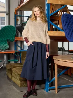 BCBJOERK Beige stickad mohairtröja