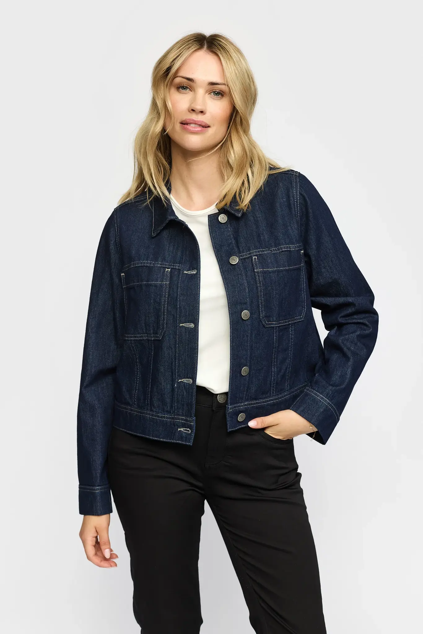 Bolette mörkblå jeansjacka
