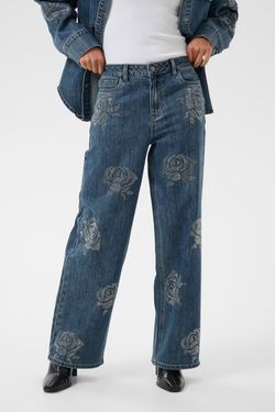 KAcastelia jeans med strassmönster