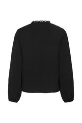 KAsollie svart blus med spetsdetaljer