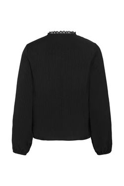 KAsollie svart blus med spetsdetaljer