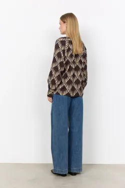 KAMPANJ - Brun mönstrad blus - ord. 499 kr