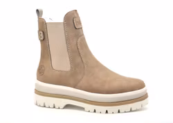 Beige chunky varmfodrade boots