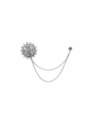BCCROWN brooch pin-set silver
