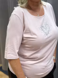 Rosa T-shirt med hjärta