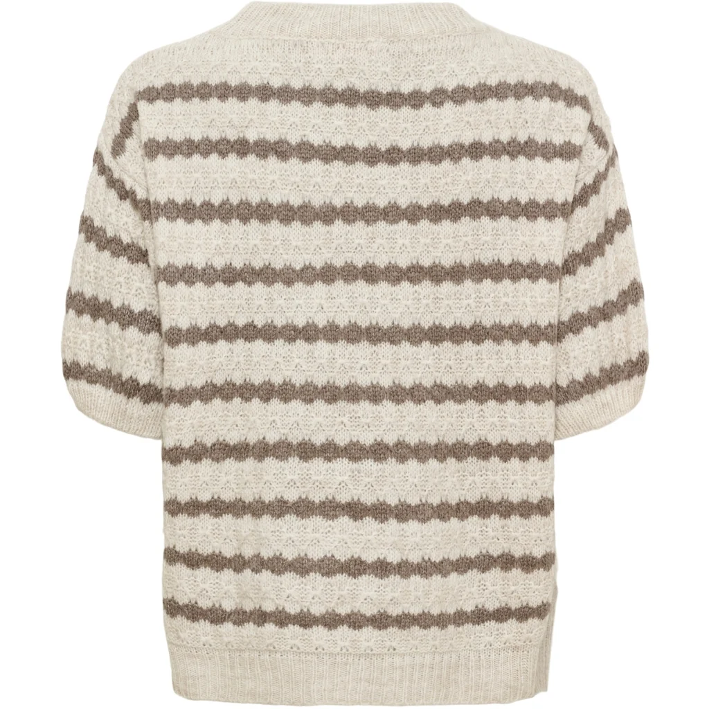 MdcNayeli Kortärmad stickad beige tröja