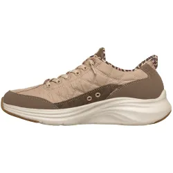 Beige slip-in sneakers med leoparddetaljer