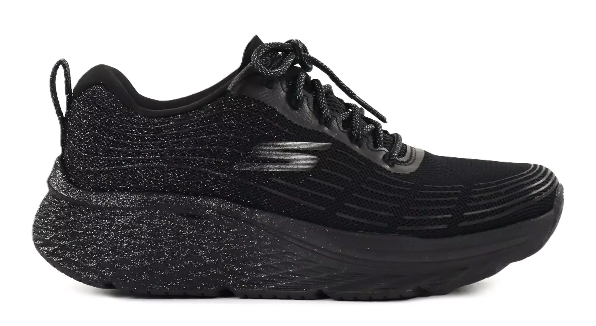 Svarta sneakers med glittriga detaljer