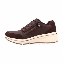 brun sneaker med platåsula och dragkjedja