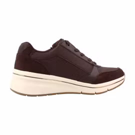 brun sneaker med platåsula och dragkjedja