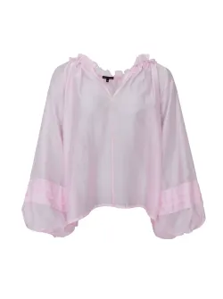 BCLINDA rosa blus med volang