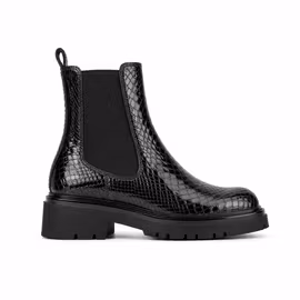 Svarta glansiga krocko boots