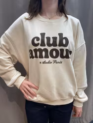 Club Amour Sweatshirt i beige och brun