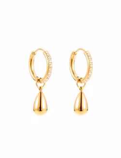 Drop crystal örhängen guld
