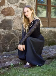 BCCECILY Svart spetstopp