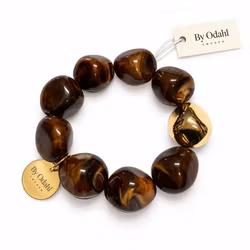Armband brun guld