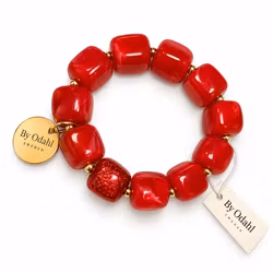 Chunky armband röd