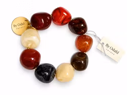 Armband brun röd mix