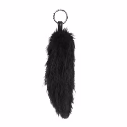 Väsksmycke svart foxtail silver