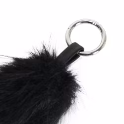 Väsksmycke svart foxtail silver
