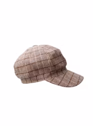 BCROSINA beige rutig keps