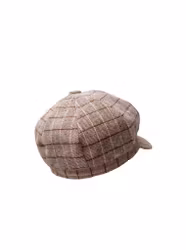 BCROSINA beige rutig keps