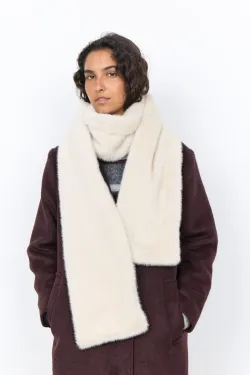 SC-VENDLA Ljusbeige halsduk i fuskpäls