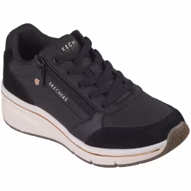 Skechers svarta sneakers med dragkjedja