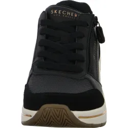 Skechers svarta sneakers med dragkjedja