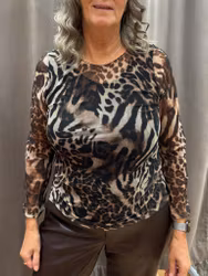 Fodrad leopardmeshtopp