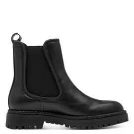Black glam svarta boots med strassdetaljer