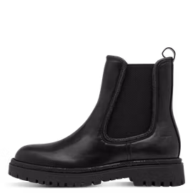 Black glam svarta boots med strassdetaljer