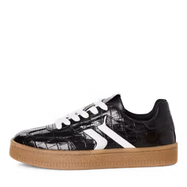 Svarta crocomönstrade sneakers