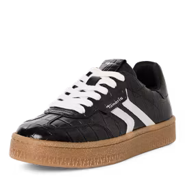 Svarta crocomönstrade sneakers