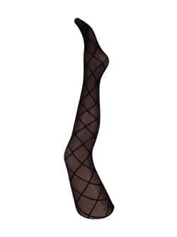 BCARGYLE jacquard tights 30 den - Svarta