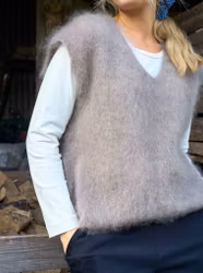 BCBJOERK Taupe mohairväst