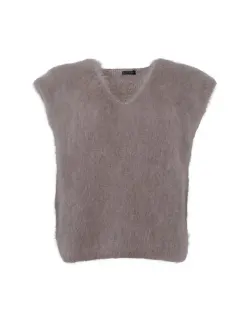 BCBJOERK Taupe mohairväst