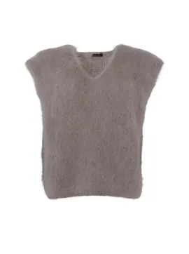 BCBJOERK Taupe mohairväst