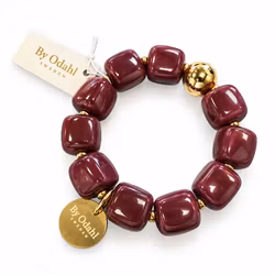 Chunky armband i burgundy