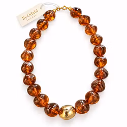 Halsband amber guld