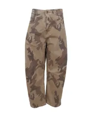BCAILA Brown Camouflage barrel jeans
