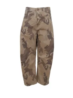 BCAILA Brown Camouflage barrel jeans