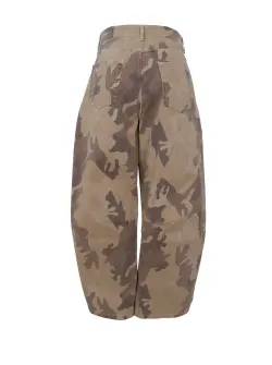 BCAILA Brown Camouflage barrel jeans