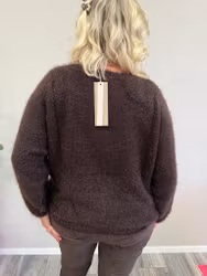 MdcAnouk Mörkbrun fluffig tröja