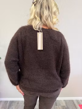 MdcAnouk Mörkbrun fluffig tröja