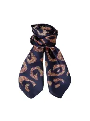 BCALICIA Mönstrad svart satinscarf