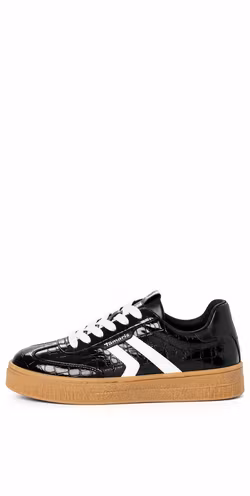 Svarta crocomönstrade sneakers