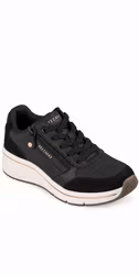 Skechers svarta sneakers med dragkjedja