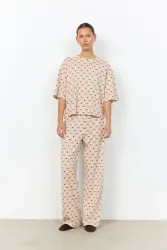SC-JAIME Beige pyjamas set med röda hjärtan